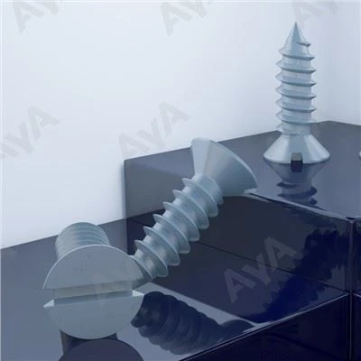 Slotted Countersunk ბრტყელი ხელმძღვანელის ხრახნი